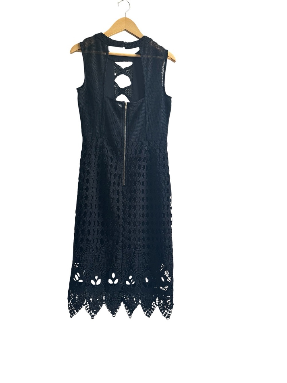 Soieblu Navy Crochet Sleeveless Midi Dress - Picture 4 of 6